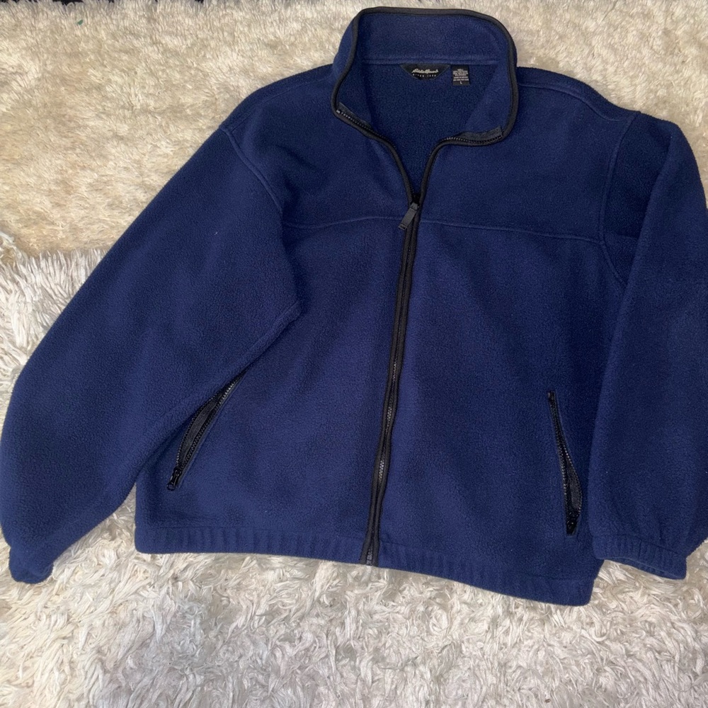 Eddie Bauer Men's Navy Fleece Jacket